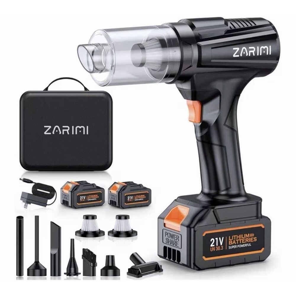 ZARIMI Cordless Car Vacuum 50000Pa High Power Graphite